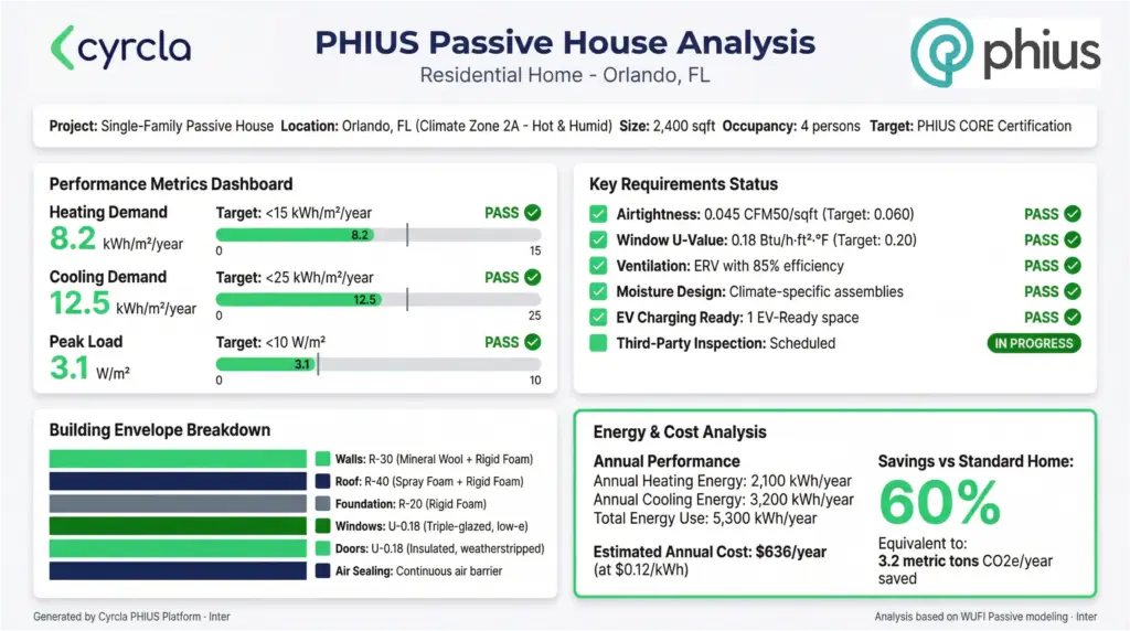 Cyrcla - comparing options for phius certification for passive house